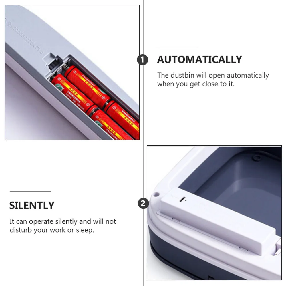 

1pc Smart Garbage Can Induction Dustbin Contactless Waste Bin Waste Storage Bin