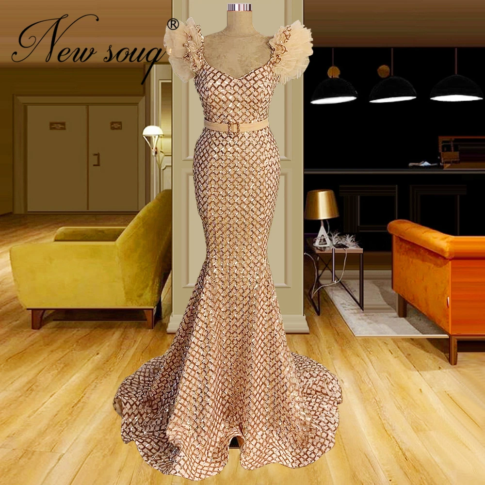 

Vintage Champagne Cocktail Dresses Dubai Long Mermaid Prom Dresses Evening Wear Robes De Cocktail Plus Size 2022 Party Dresses