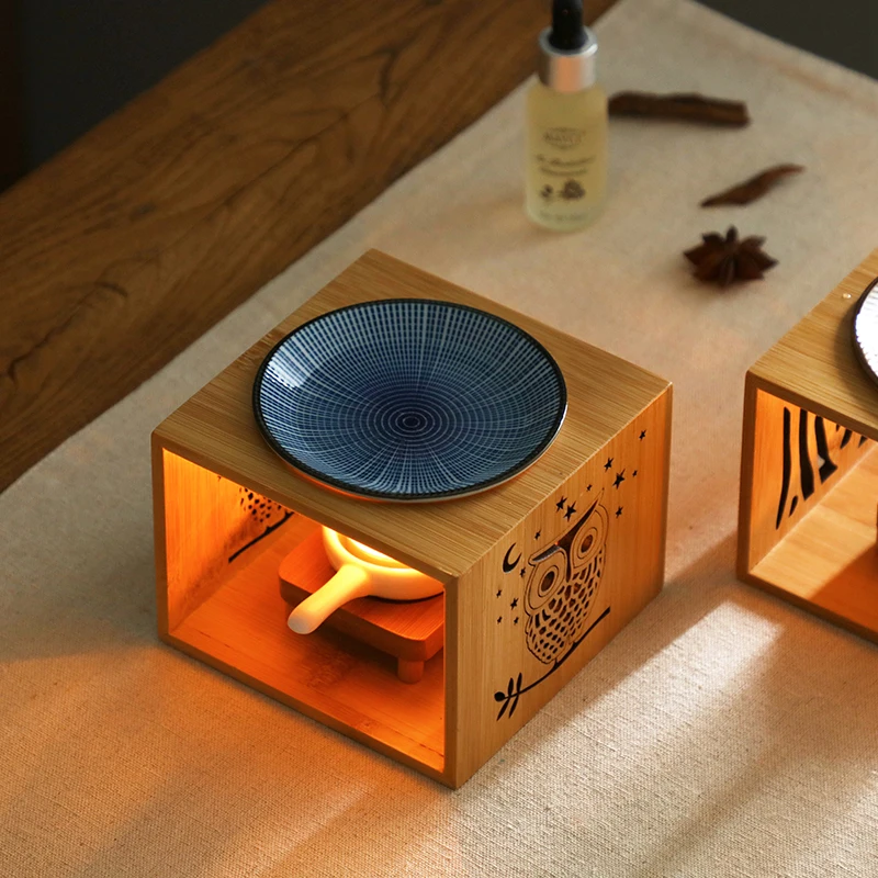 Дерево благовония держатель лампы в форме свечи горелки Творческий масло воск