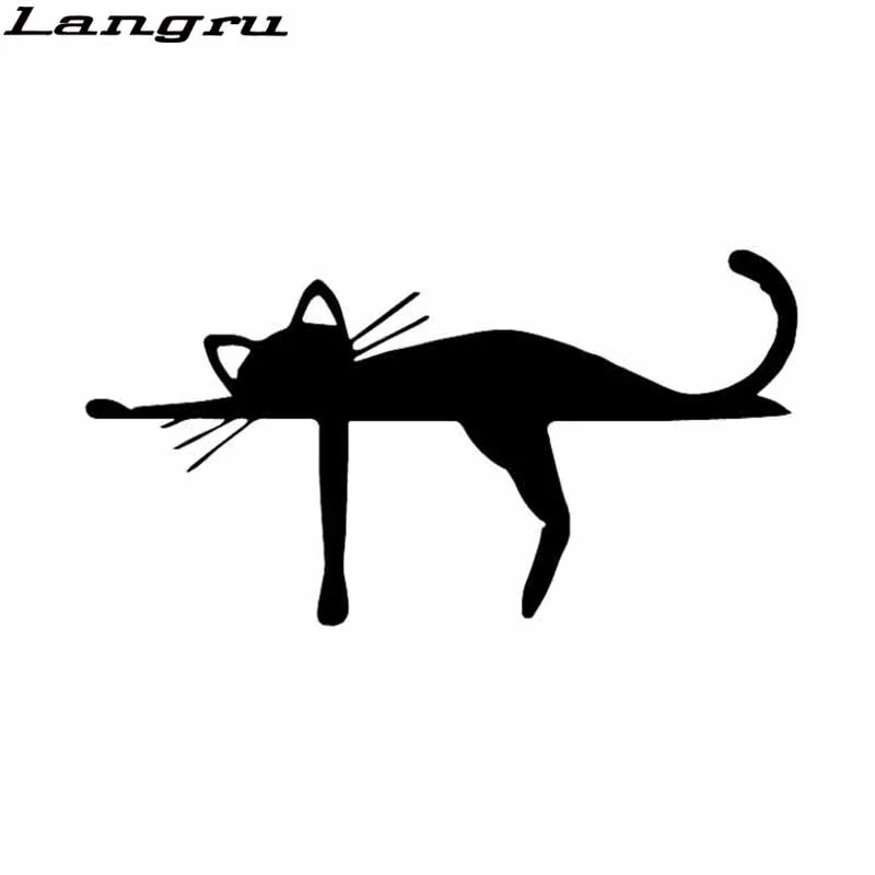 Langru 15 9*8 4 см Виниловая наклейка Милая Кошка Животное мечта смешная Веселая для