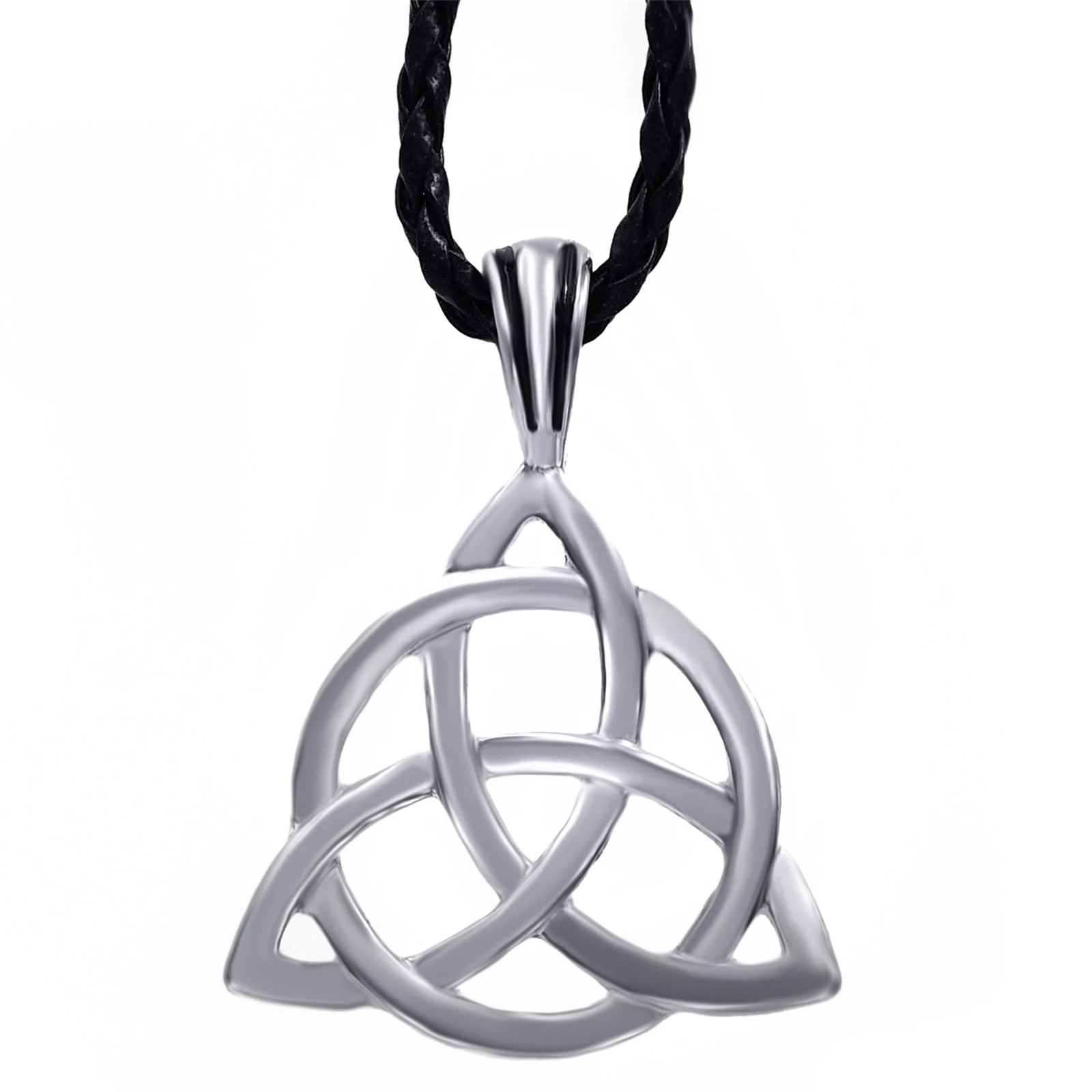 Celtics Knot Triquetra Trinity мужской и женский Оловянный кулон с ожерельем 24 дюйма LP234 |
