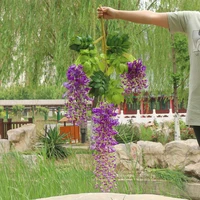 12x110cm artificial silk violet flowers fake wisteria vine hanging garlands for wedding home hotel garden decoration