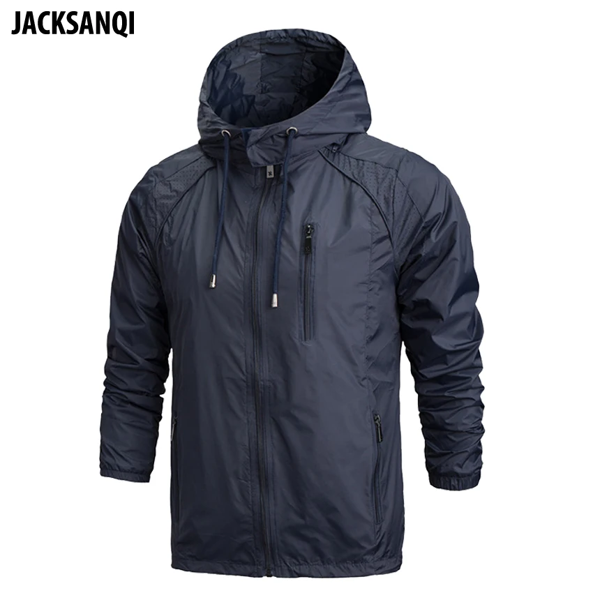 JACKSANQ мужские походные спортивные куртки с капюшоном легкие свободные кофты ветровка для отдыха на природе, восхождения, пешего туризма Рыбалка мужские пальто RA341
