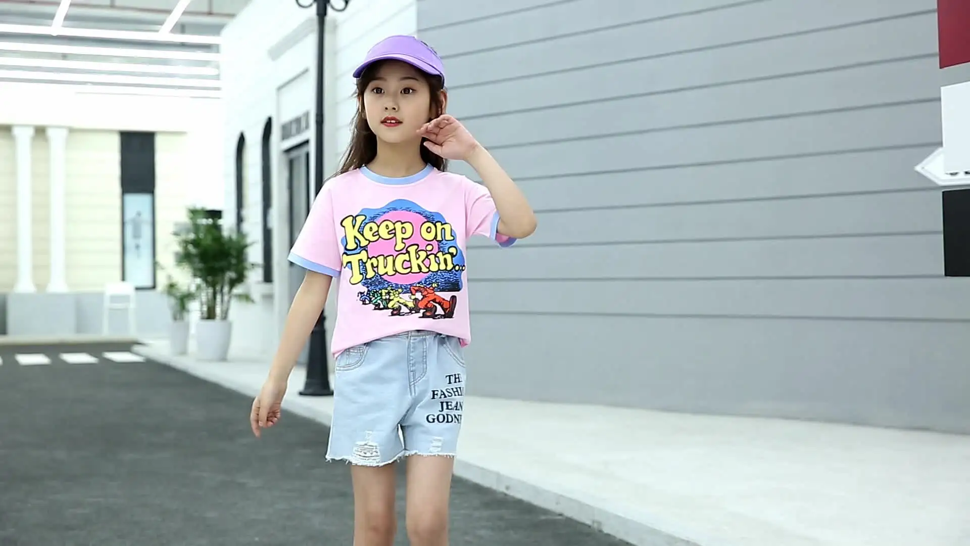 Детская одежда оптом повседневные летние топы для девочек с мультяшным принтом