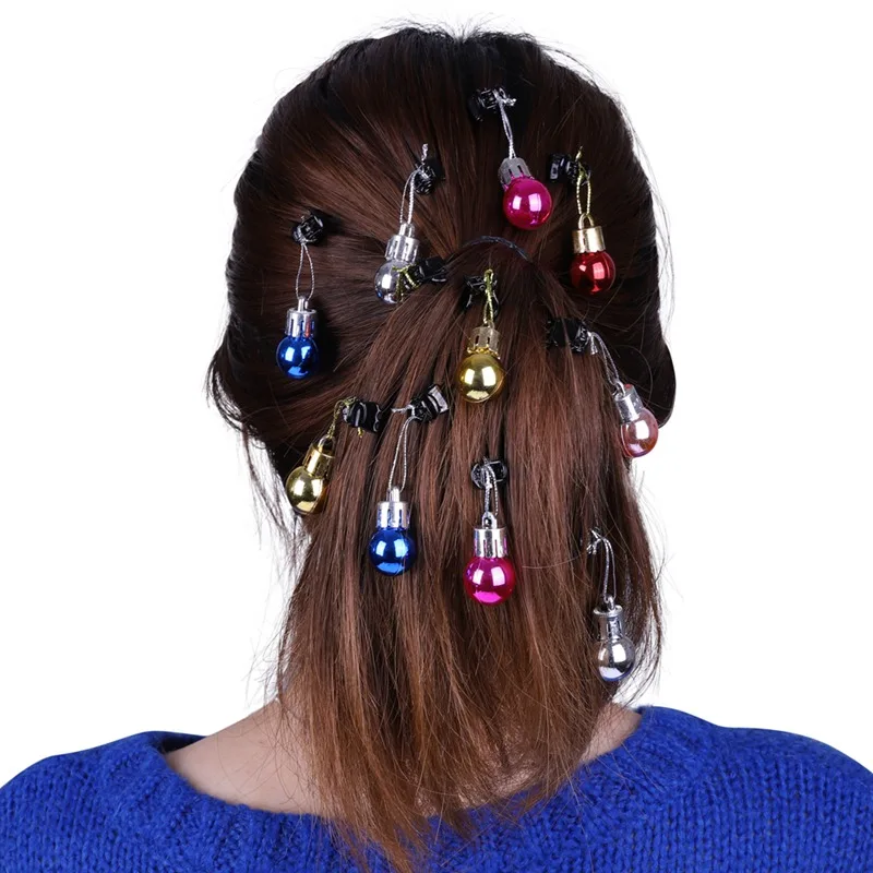 Принадлежности для рождества лампы Бусины 2 см разноцветная Рождественская клип