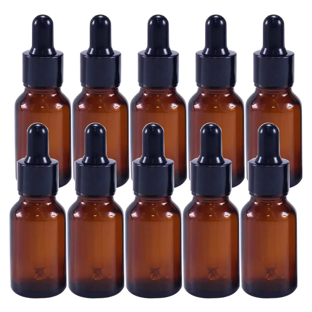 

12pcs 20ml Glass Dropper Bottle with Pipette Amber Thick Glass Container Bulk for Essential Oils Aromatherapy Lab Chemicals