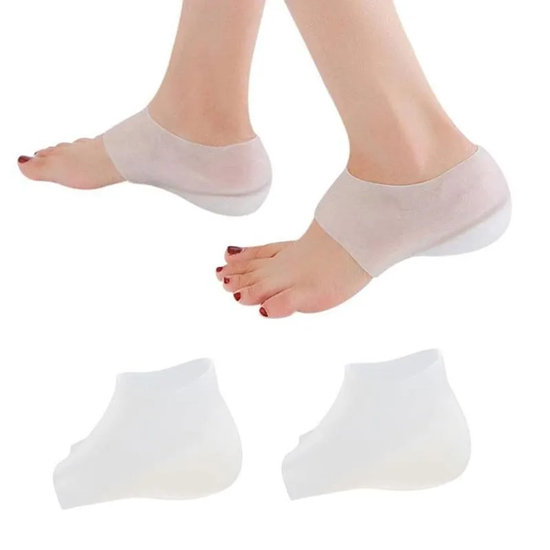Plantillas invisibles de silicona para aumentar la altura, medias almohadillas de altura interior, almohadilla de elevación, calcetines, almohadilla de protección del pie