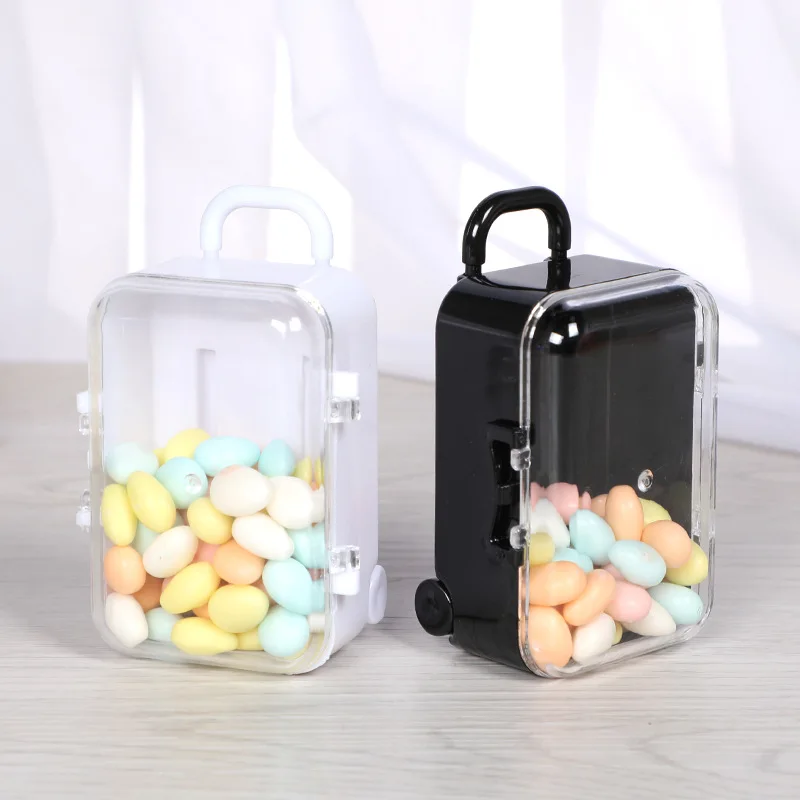 

2021 New Transparent Trunk Candy Box 4 Color Styles Wedding Candy Box Briide To Be Decor Kids Favor Baby Shower Candy Gift Box