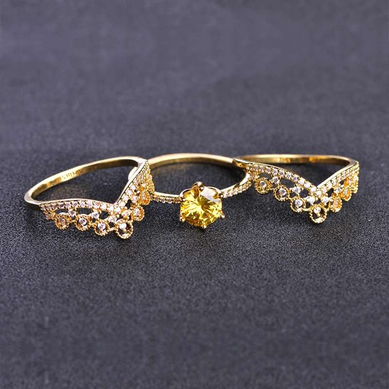 Высококачественные блестящие двойные бриллианты mechoose для женщин желтые