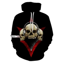 mens hoodies 3d skull print fashion sweatshirt men personality loose sweater hip hop style hoodie men funny hooded sweatshirts