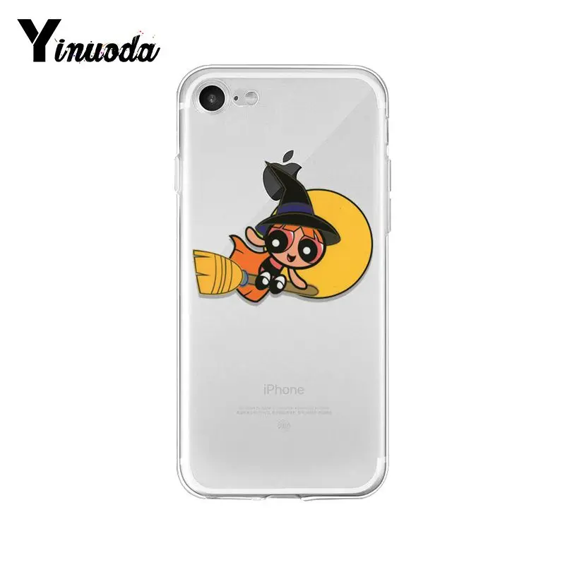 Чехол Yinuoda The Powerpuff для девочек, мягкий чехол для телефона iPhone 8 7 6 6S Plus X XS MAX 5 5S SE XR 10, чехол Capa 11 pro max