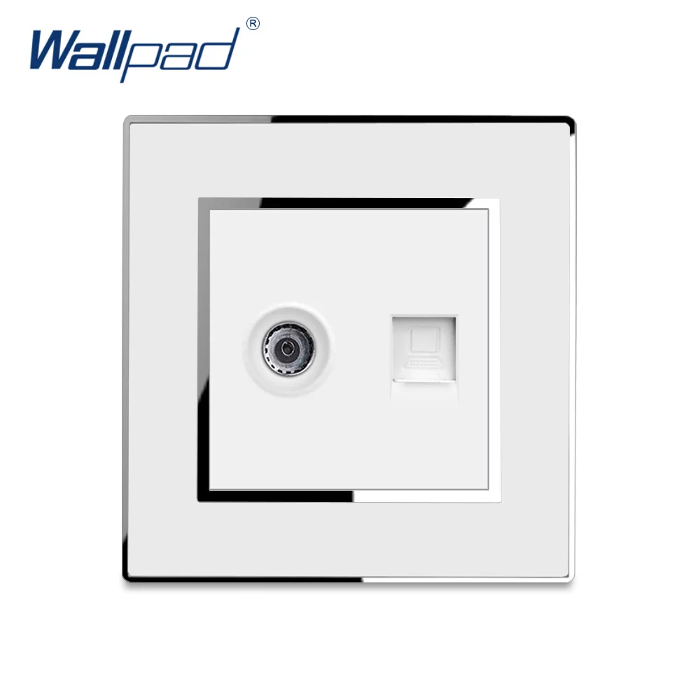 Розетка для ТВ и передачи данных Ethernet RJ45 CAT6 Wallpad Роскошная настенная