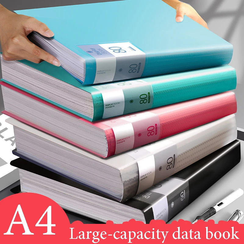 

A4 File Folder Information Booklet Multi-layer Transparent Insert Folder Test Paper Storage Bag Document Bag Receipt Booklet