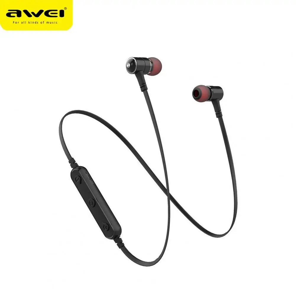 

AWEI B930BL headset with microphone noise cancelling stereo wireless sports earphones magnetic earbuds for phones