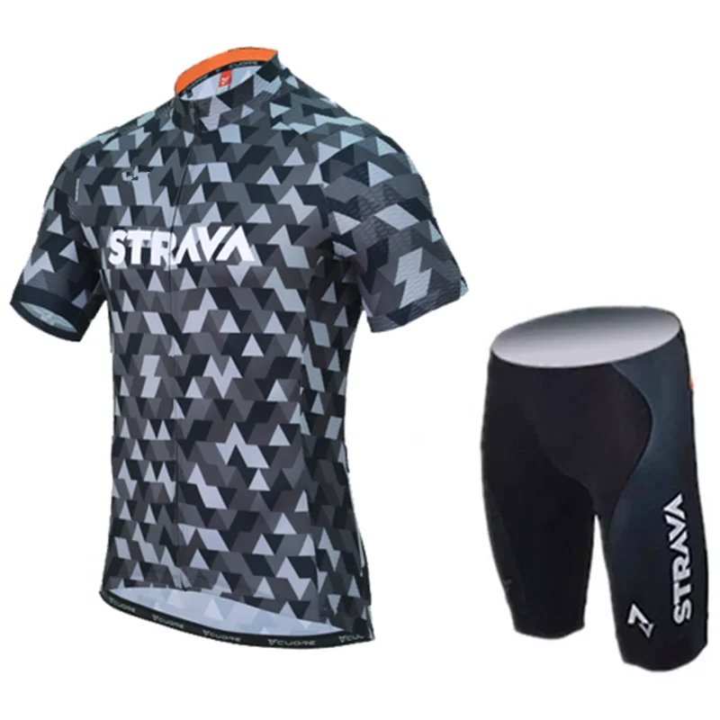 3 Одежда STRAVA для велоспорта, комплекты для велоспорта, одежда для велоспорта/дышащая мужская одежда для велоспорта, весна-лето, комплекты из майки с коротким рукавом для велоспорта - Цвет: 3
