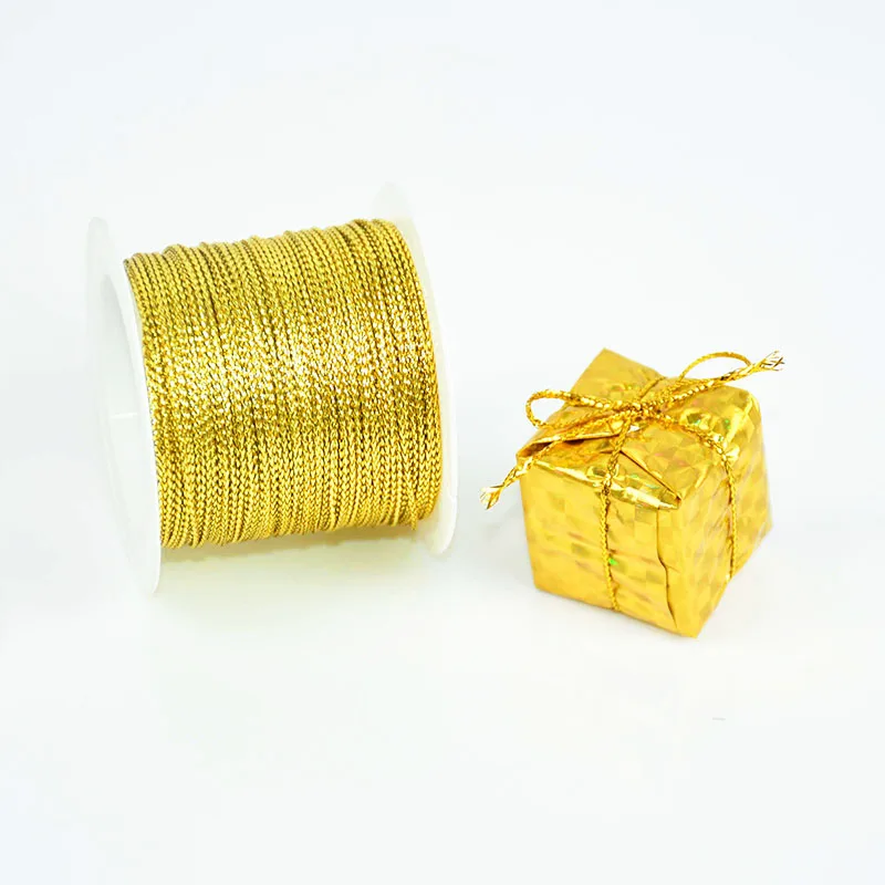 20 м/рулон 1 мм Шнур цвета: золотистый серебристый красный металлизованная пряжа