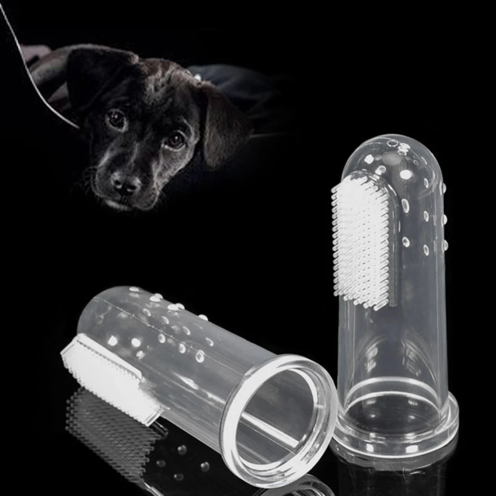 1pc Super Soft Finger Brush Pet Toothbrush Plush Dog Plus Bad Breath Dental Care Tartar Cat Cleaning Supplies Drop Shipping - купить по