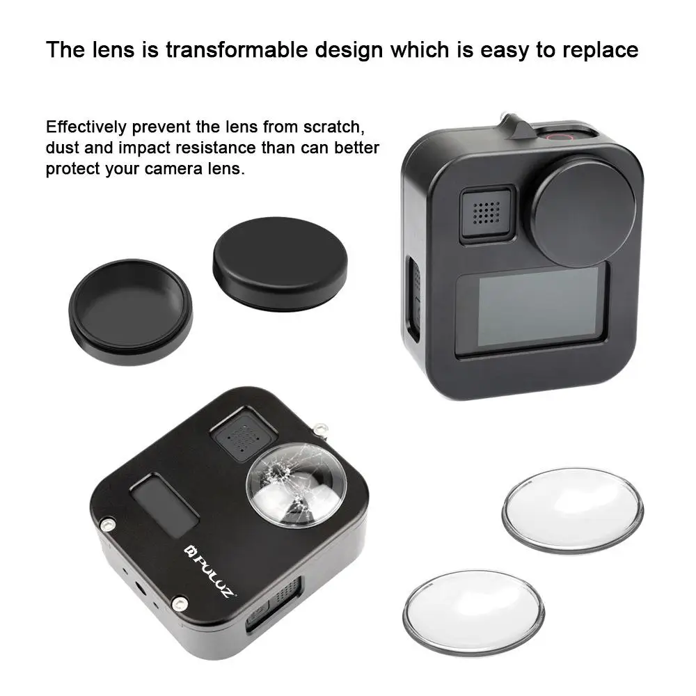 

Camera Housing Shell Case Cover CNC Protective Cage For GoPro Max Lens