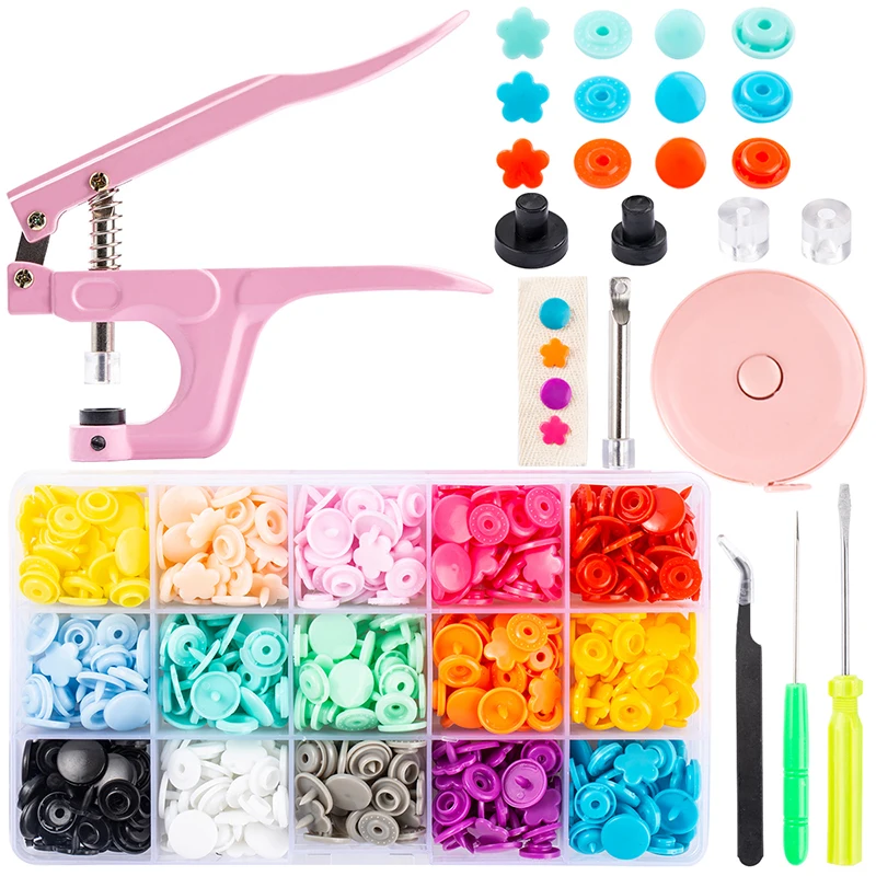 Пластиковые кнопки T5 с застежками Набор плоскогубцев для шитья одежды