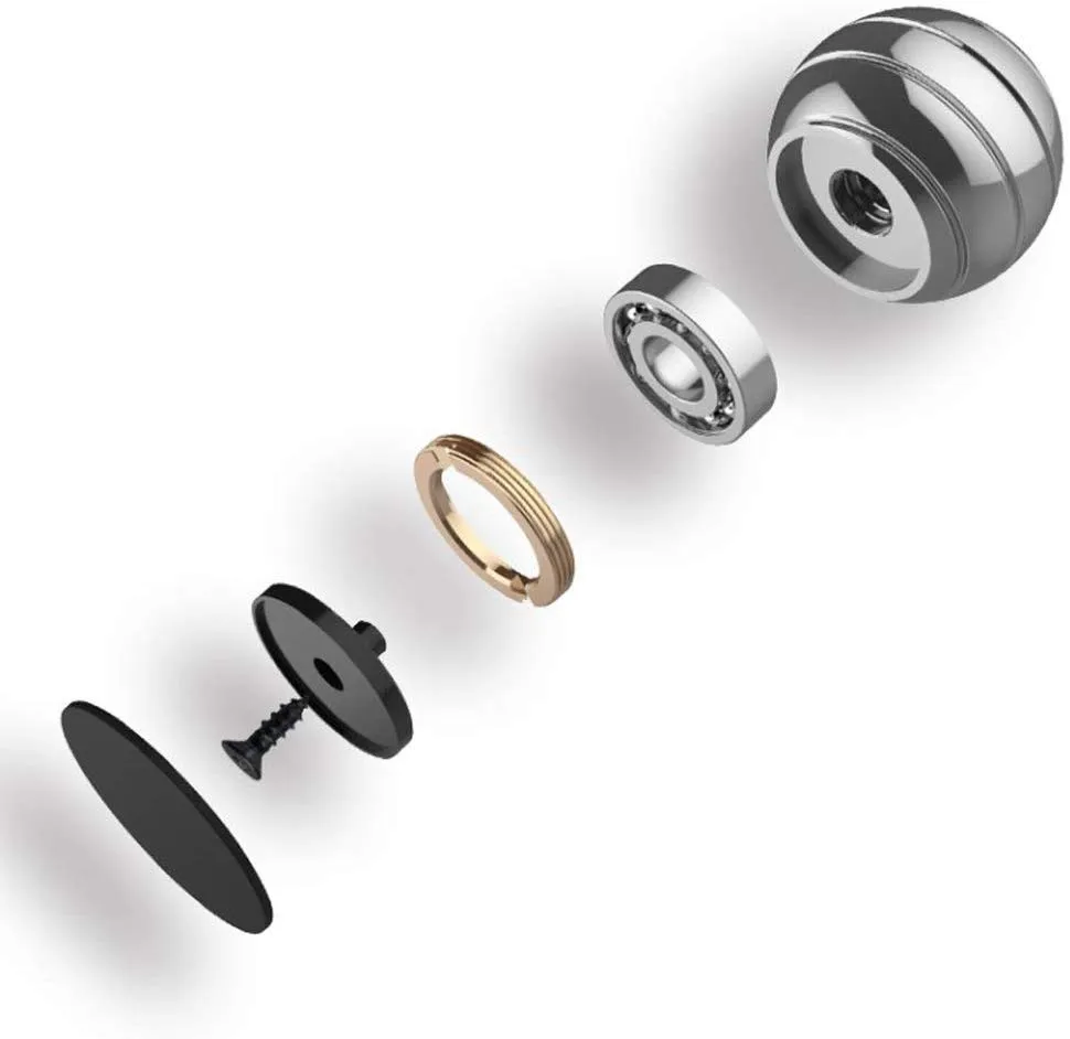 

2Pcs 38MM Stress Relief Desktop Toys Kinetic Orbital Revolving Decompression Ball Office Desk Antistress Gyroscope Kids Gifts