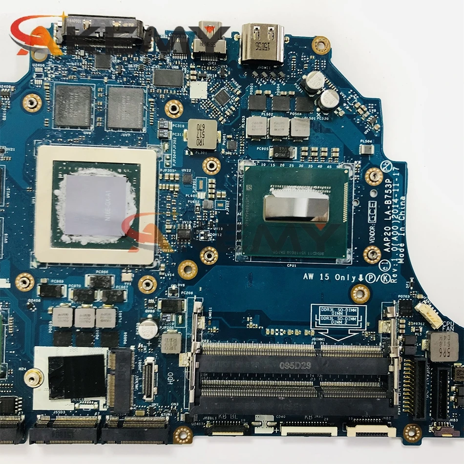 Материнская плата для ноутбука DELL 17 R2 SR1ZY Φ CPU GTX980M с i7-4980HQ 071T46 71T46 100% хорошо
