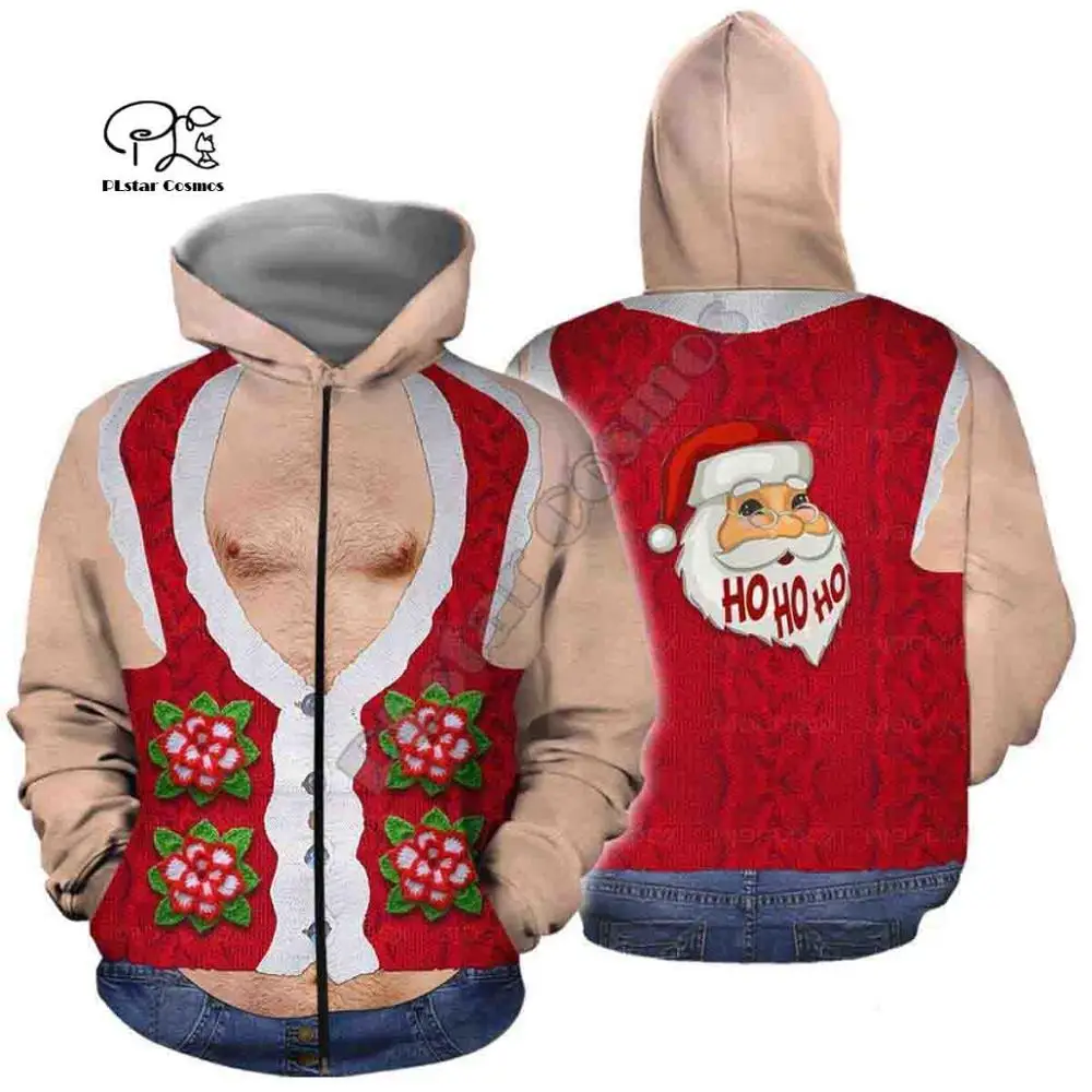 

PLstar Cosmos 3DPrint Merry Christmas Santa Claus Cosplay Unisex Harajuku Streetwear Man/Woman Funny Hoodies/Sweatshirt-b13