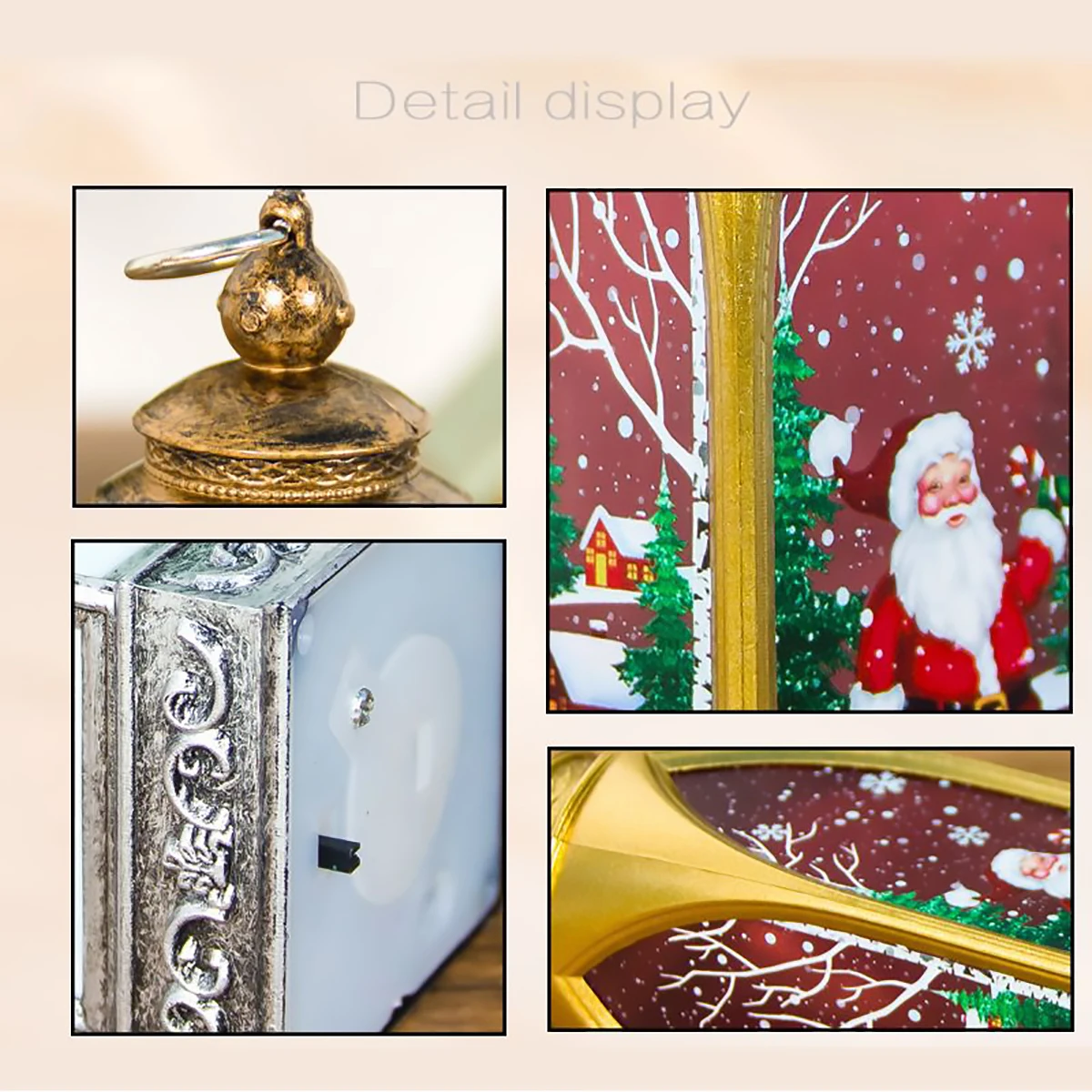 1 шт. Рождественское украшение подвесной светодиодный светильник Санта-Клаус