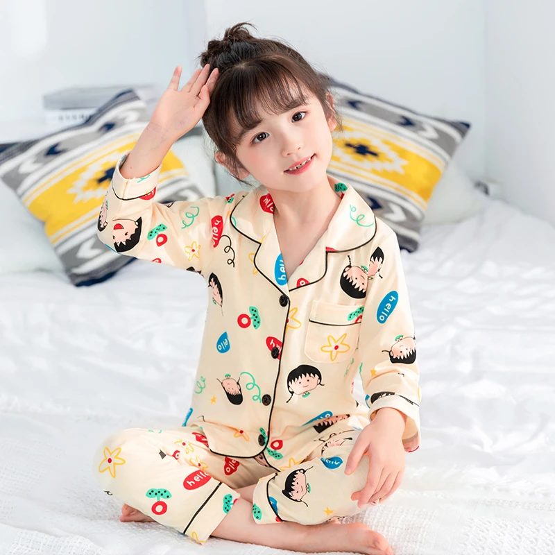 Одежда для сна больших мальчиков и девочек детские пижамы Детский хлопковый