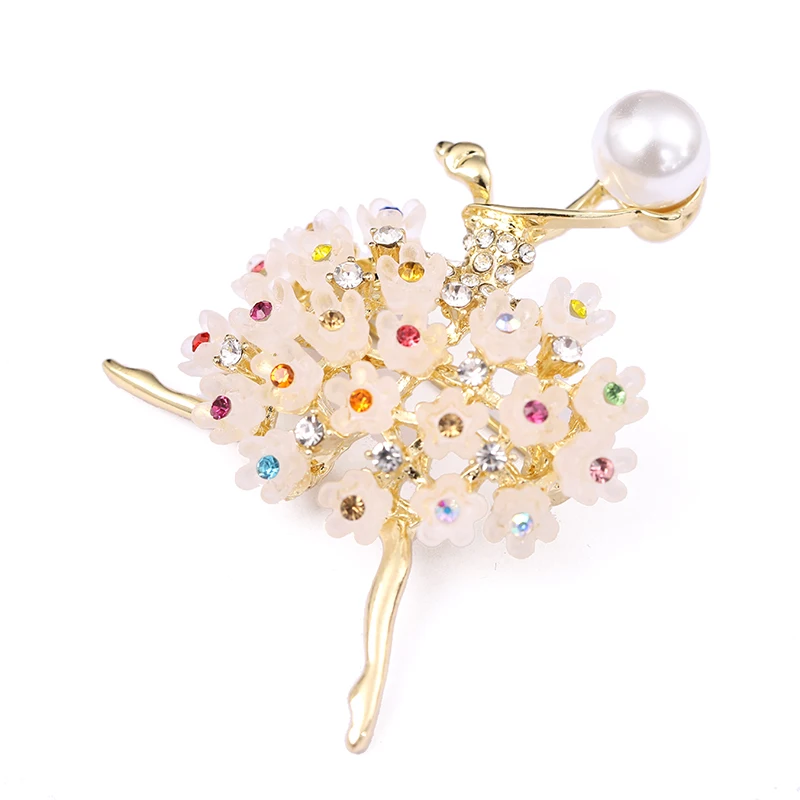 

Fashion Shiny Full Color Rhinestone Ballet Girl Pin Prom Girl Brooch Party Wedding Jewelry Gift For Friends