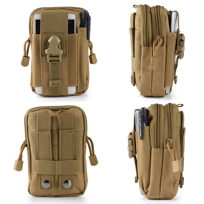 

Canvas Outdoor Sports Wallets Holster Hip Waist Belt Bag Purse Phone Case with Zipper FEA889