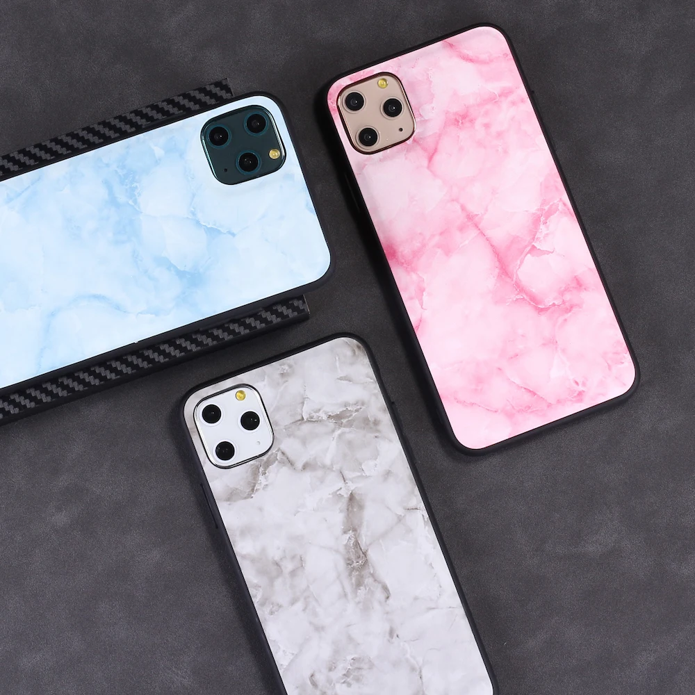 Розовый мрамор имеет гладкую ощупь кожаный силиконовый чехол для мобильного
