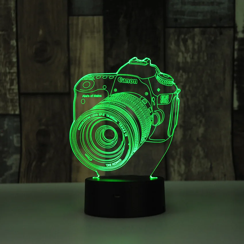 

Novelty 3D Entertainment camera illusion LED Lamp USB Table Light RGB Night Light Romantic Bedside Decoration lamp luminaria