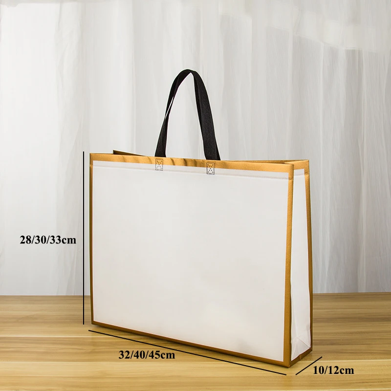 

Film Coated Storage Eco -friendly Grocery Bag Household Reusable Shopping Bag Waterproof Non-woven Fabric Folding Bag
