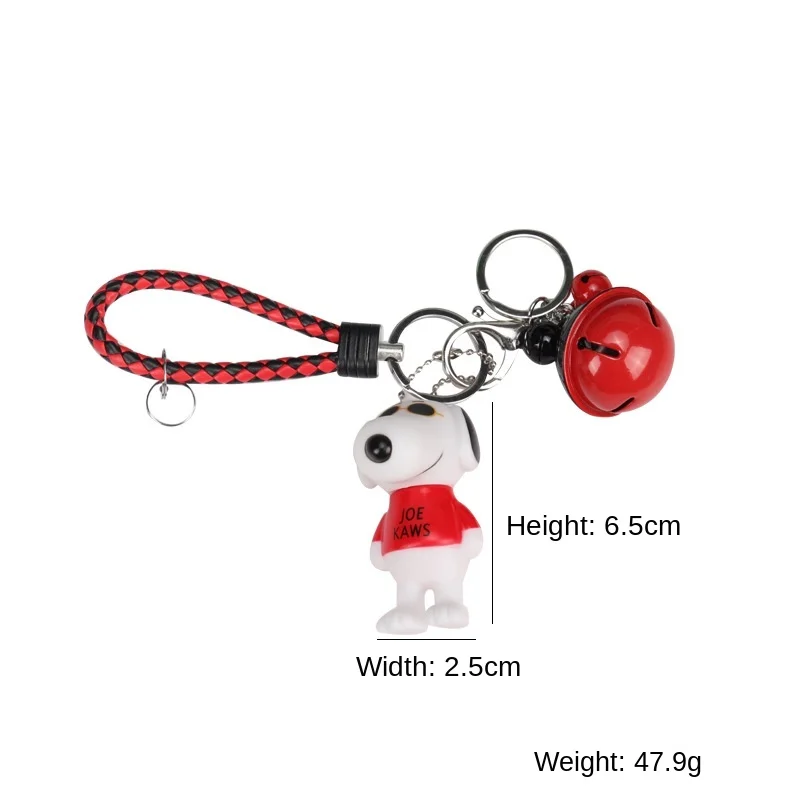 

Cartoon cute panda doll key chain pendant creative braided rope key chain bag pendant