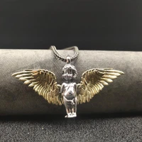greek cupid necklace for men women high quality metal fashion retro small angel pendant necklace