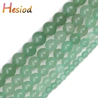 heisod natural stone green aventurine round loose beads 15 strand 4 6 8 10mm pick size for jewelry diy making