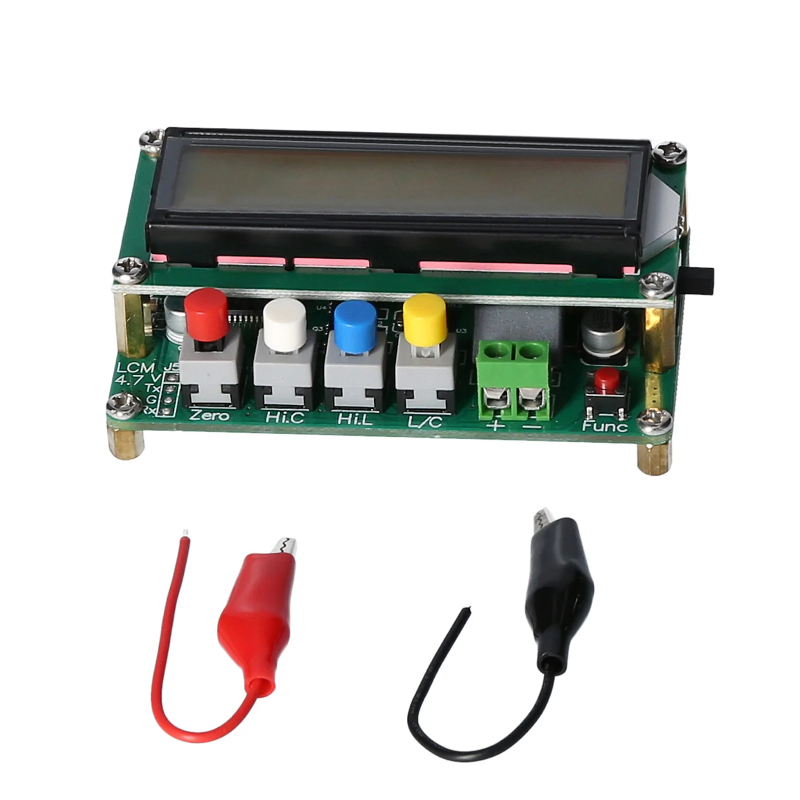 

LC100-A Digital LCD Capacitance Meter High Precision Inductance Capacitance L C Meter 1pF-100mF 1uH-100H with Test Clip