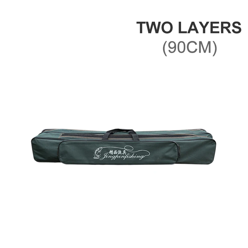 Army Green 90 cm Новые сумки для рыбалки 2 Слои многофункциональная сумка для рыбалки стержень катушки Lure нейлон хранения Полюс Карп рыболовные снасти Чехол XA40G - Цвет: Army Green 90 cm