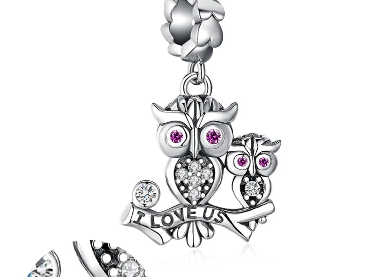 JewelryPalace 925 пробы Серебряный создан RubyOwl бусины, семейные талисманы Fit Браслеты Лидер продаж для женщин как красивые подарки
