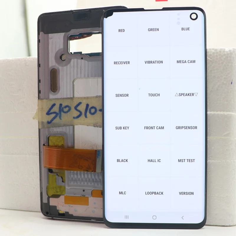 Pantalla Lcd 100% Original para SAMSUNG Galaxy S10, digitalizador de pantalla t&aacute;ctil con defectos, G973, G973U, G9730, SM-G973F, G973F/DS-4