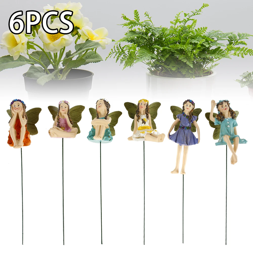 

Miniature Fairy Statue Sculpture Garden Outdoor Mini Elves Figurines Ornaments Decor