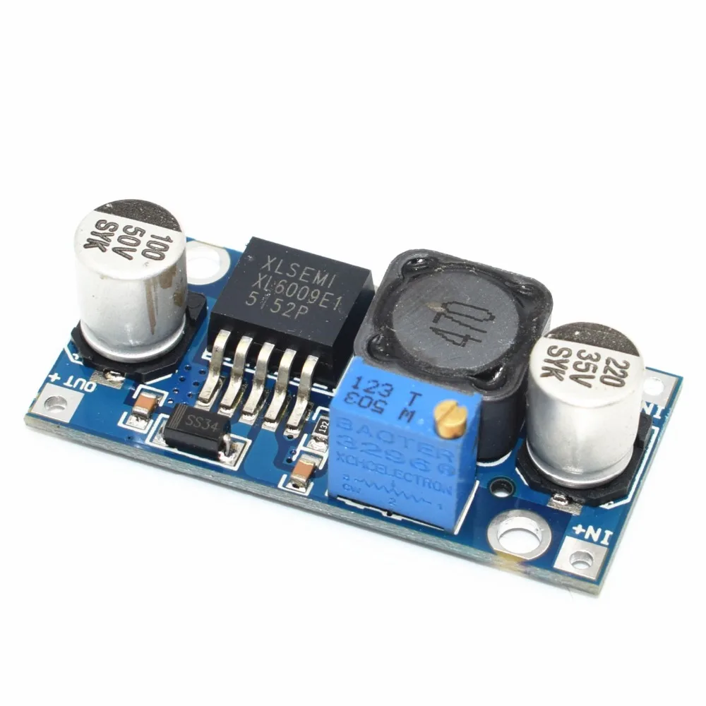 Модуль преобразователя питания постоянного тока 4A Max Step-up Boost XL6009 замена LM2577 1 шт. |