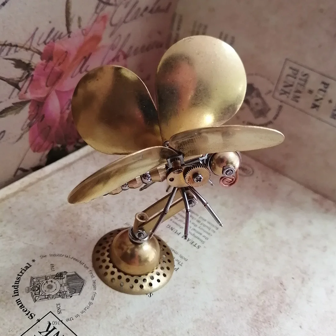 Металлическая Модель-пазл украшения механические насекомые ремесла для