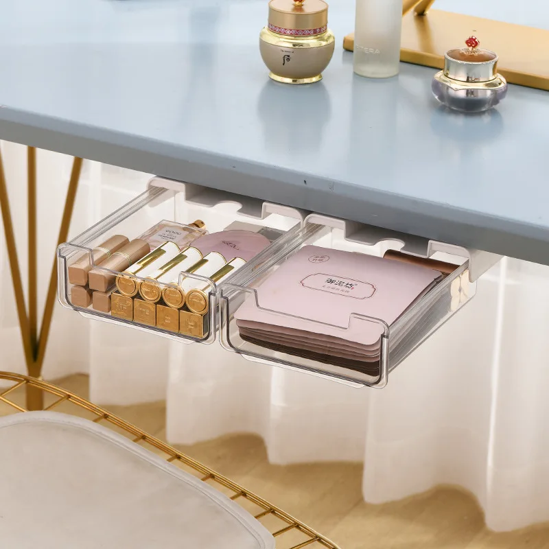 

Storage Box Desk Pencil Holder Stationery Clear Office Study Table Organizer Drawers Secret Compartment Hidden Desk Accessories
