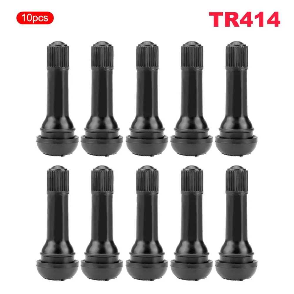 

10/25/50Pcs Auto TR414 Tire Valve Stems Tyre Tubeless Vavle Wheels With Dust Caps ATV Tires Parts Auto Accessories Dropshipping