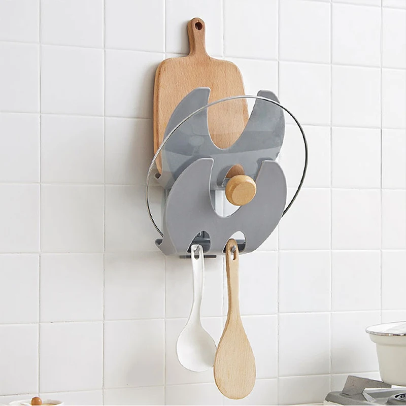 L.H.S для кухни настенный стеллаж крышки кастрюли без отверстий товары домашние