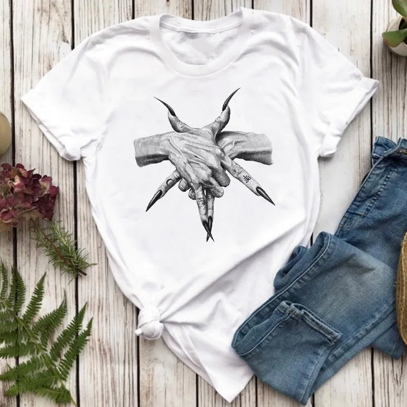 

Women's T-shirt 2021 Fashion T shirt Harajuku Girl Punk Female T-Shirt Top 90S Retro Summer Short Sleeve tshirt Plus Size 3XL