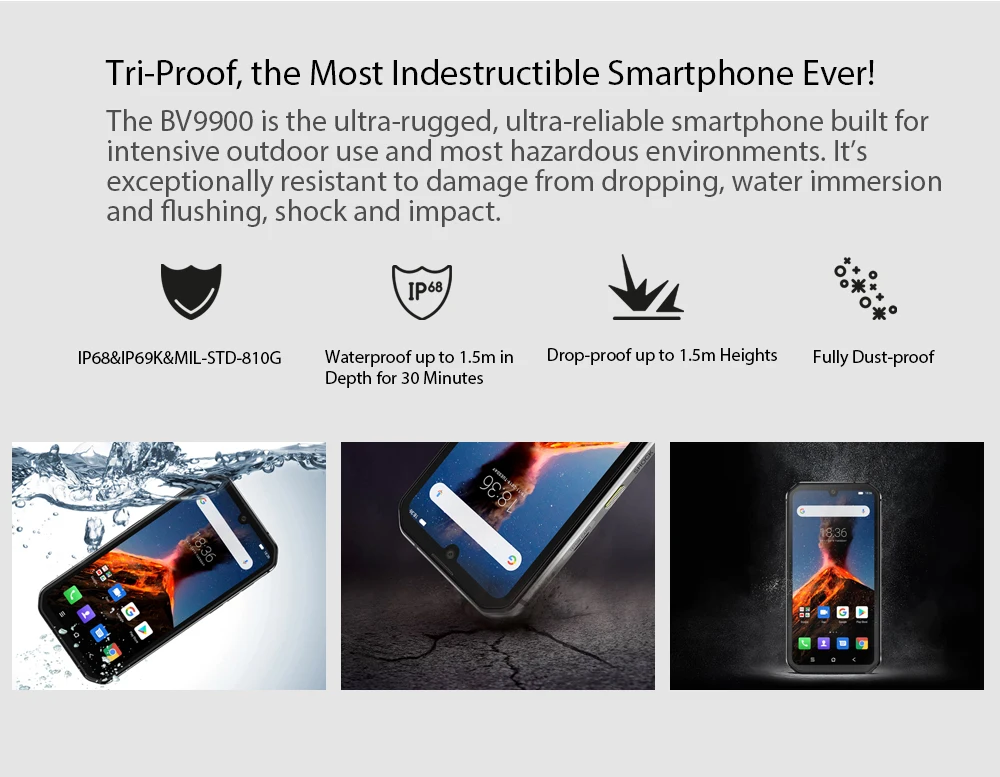 Blackview BV9900 смартфон с восьмиядерным процессором Helio P90 ОЗУ 8 Гб ПЗУ 256 ГБ Android 9 0 48 МП |