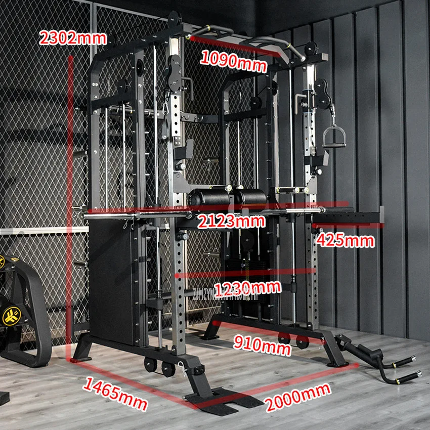 

Multifunctional Deep Squat Weightlifting Frame Trainer Chin Up Counterweight Pulling Rope Training Combination Fitness Equipment