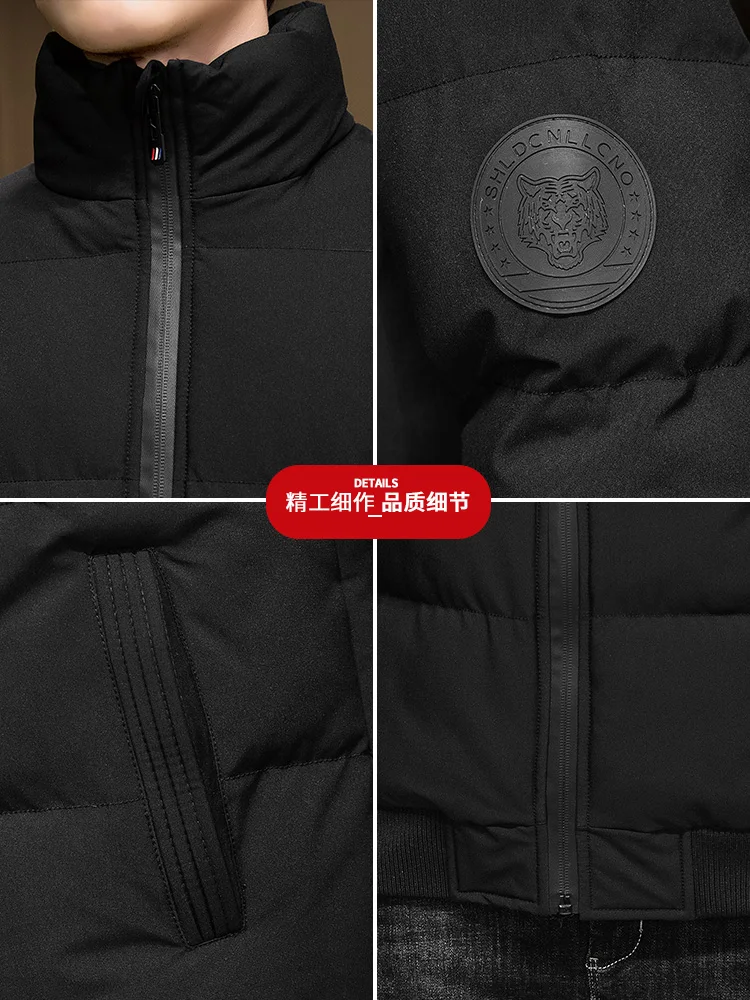 Cotton-Padded Coat Men's Autumn and Winter Trends Stand Collar Cotton-Padded Coat Clothes Winter Handsome down Cotton-Padded